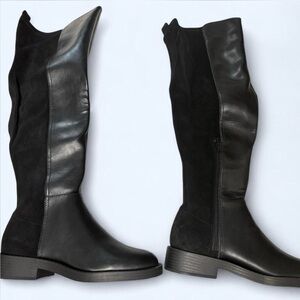 DV Dolce Vita Panna Knee-High Boots Black Wide Calf 7.5 NWT